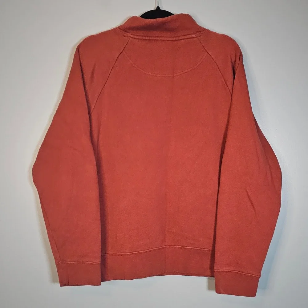 Madewell MWL Men's Pullover Sweatshirt Quarter Zip Burgundy Cotton Blend Size L - Picture 2 of 3